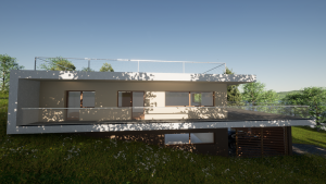 Modern ház terve - Tahi Tervező: V.B.
